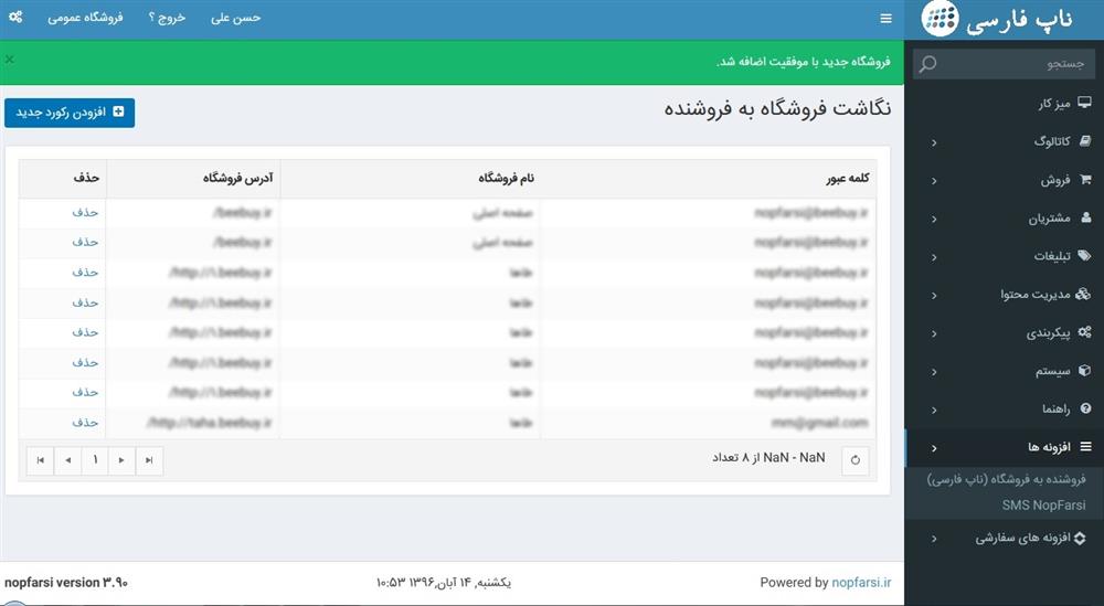 چند فروشگاه ، چند فروشندگی ناپ کامرس