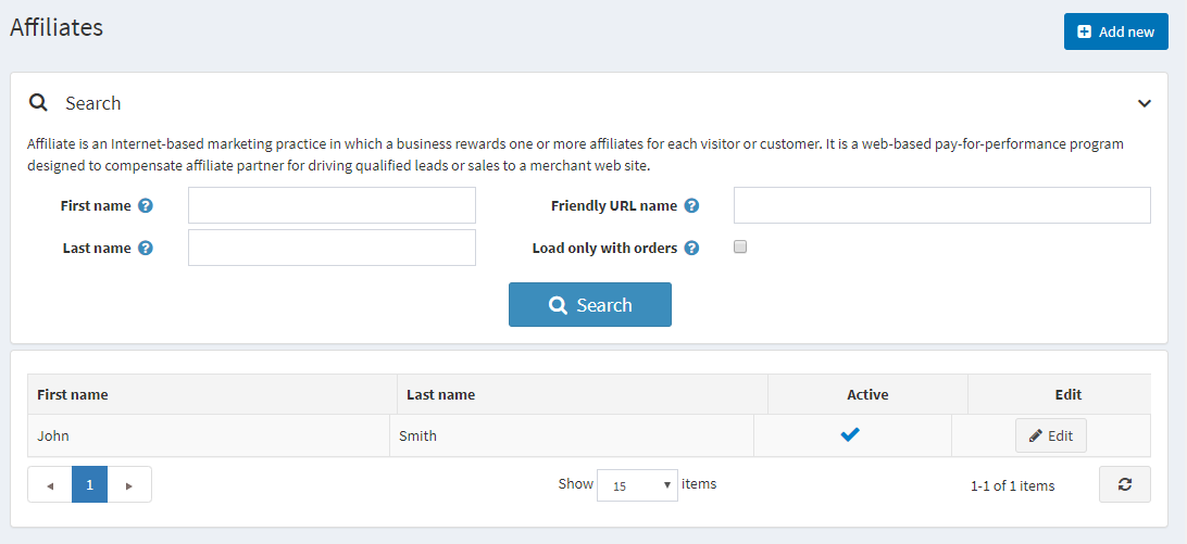 همکاران فروش nopCommerce