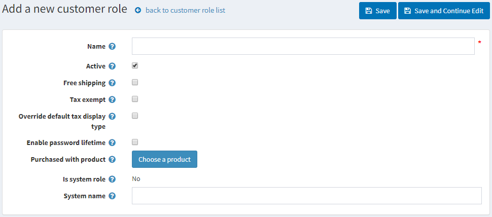 افزودن نقش مشتری جدید