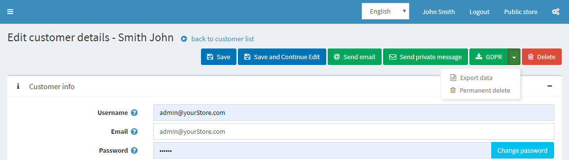 جزئیات مشتری