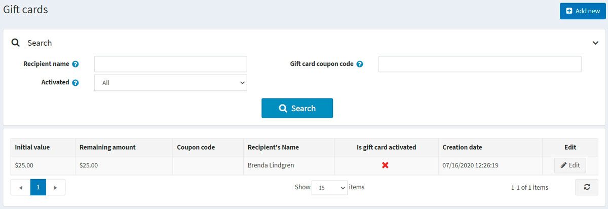 کارت‌های هدیه