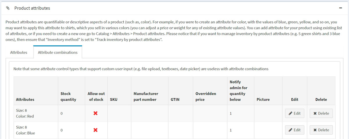 ترکیبات ویژگی‌ها