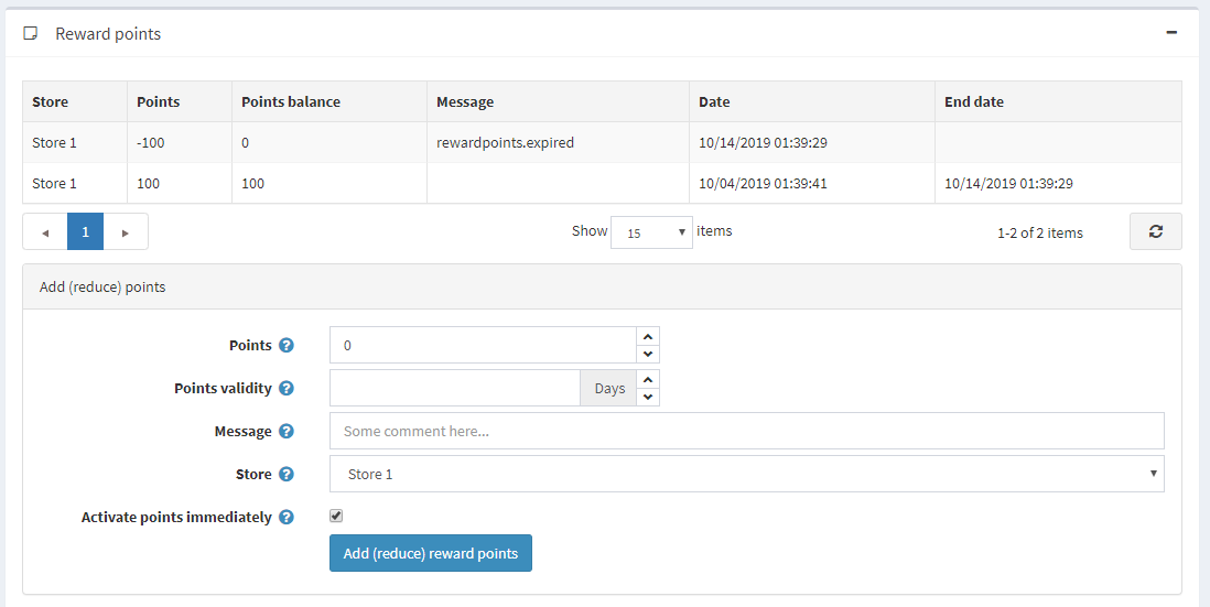 امتیازات پاداش