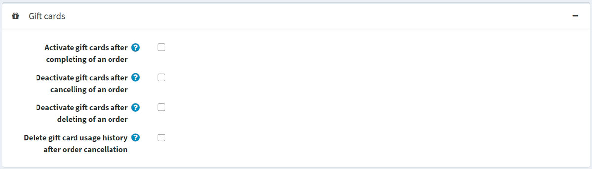 کارت‌های هدیه