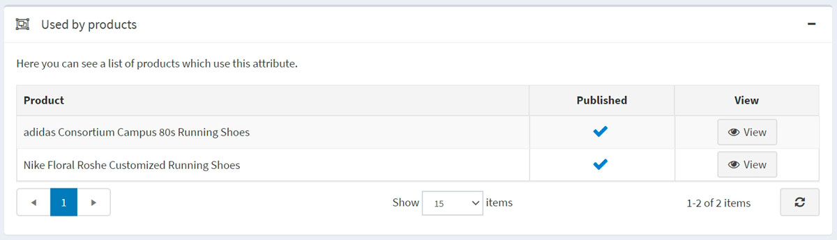 استفاده شده توسط محصولات