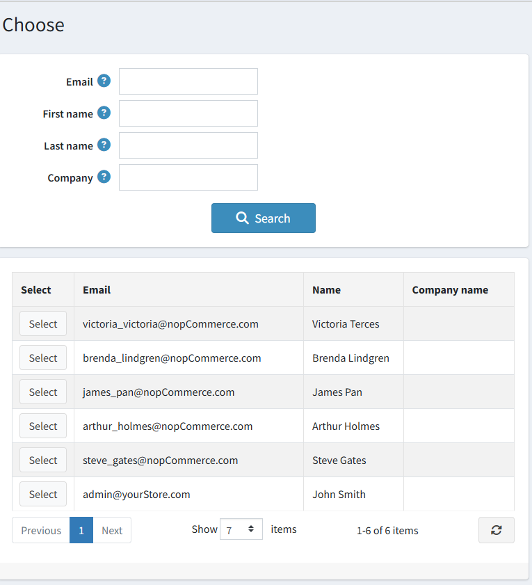 انتخاب پیام خصوصی فروشنده